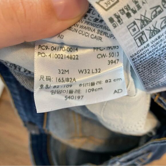 Levis Straight Leg Classic Demi Curve Dark Denim Jeans Size 32M - Picture 11 of 11